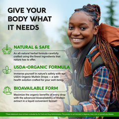 Organic Mullein Leaf Extract tincture label