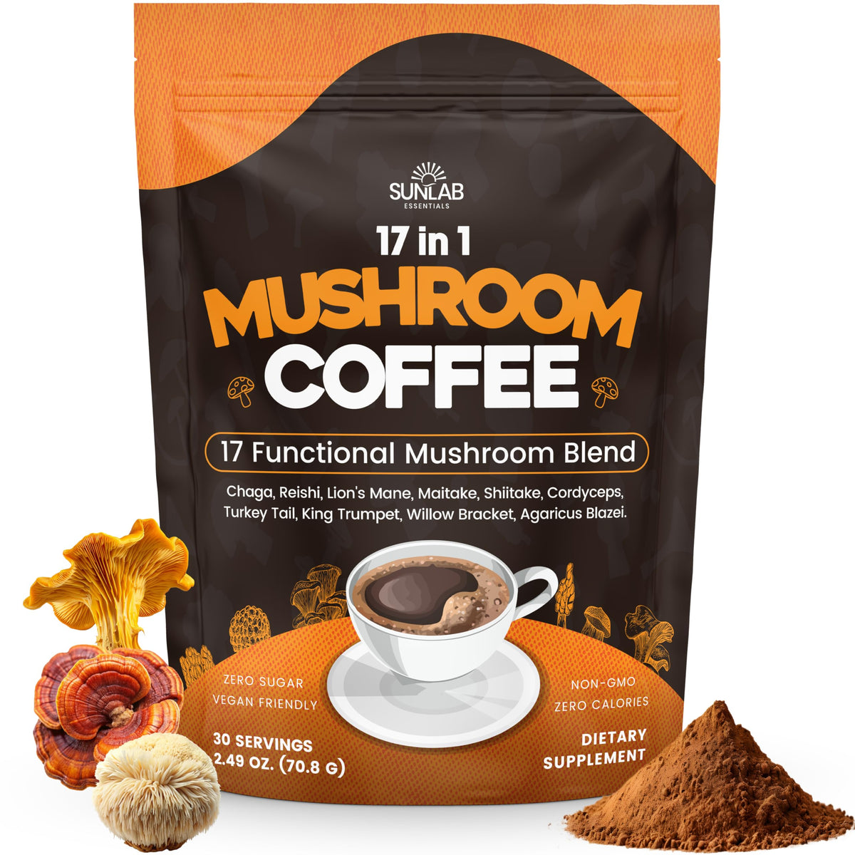 Organic Mushroom Coffee packaging