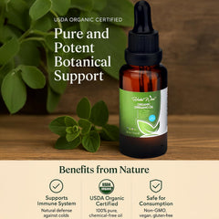 Side view of Organic Oregano Oil 1 FlOz bottle