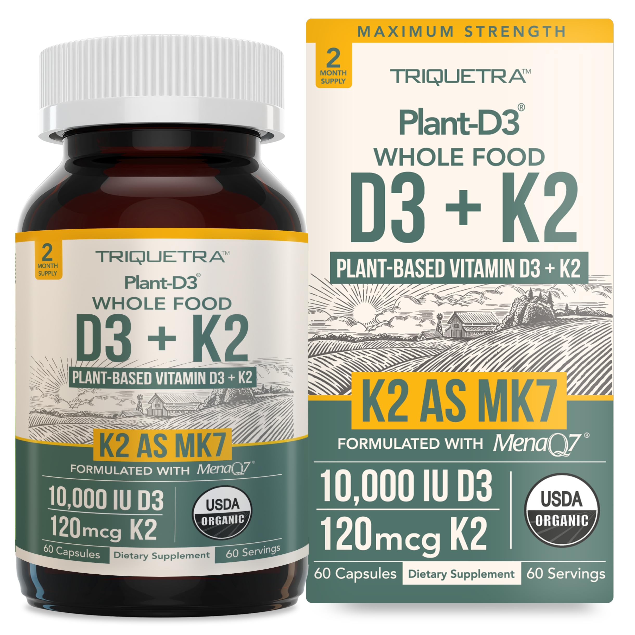 Organic Plant-D3 + K2 bottle hero image