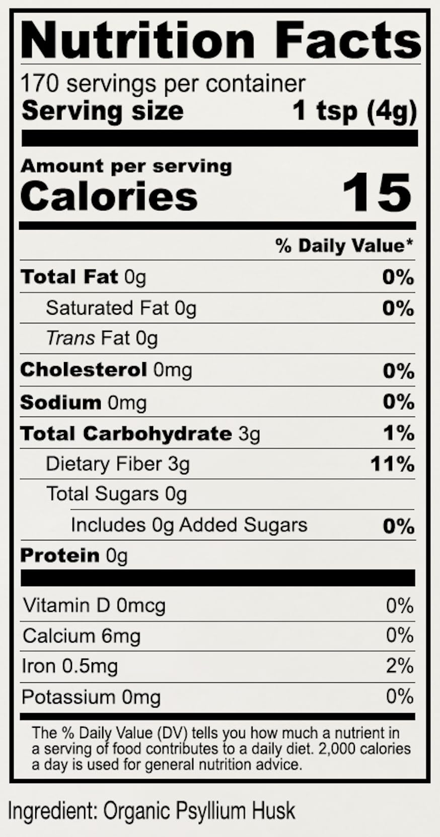 Finely ground psyllium husk powder for mixing