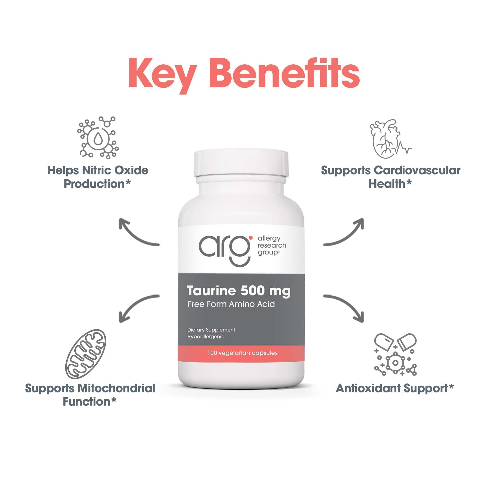 Organic pure taurine 500mg supplement