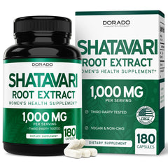 Organic Shatavari Capsules 1,000mg - 180-count bottle