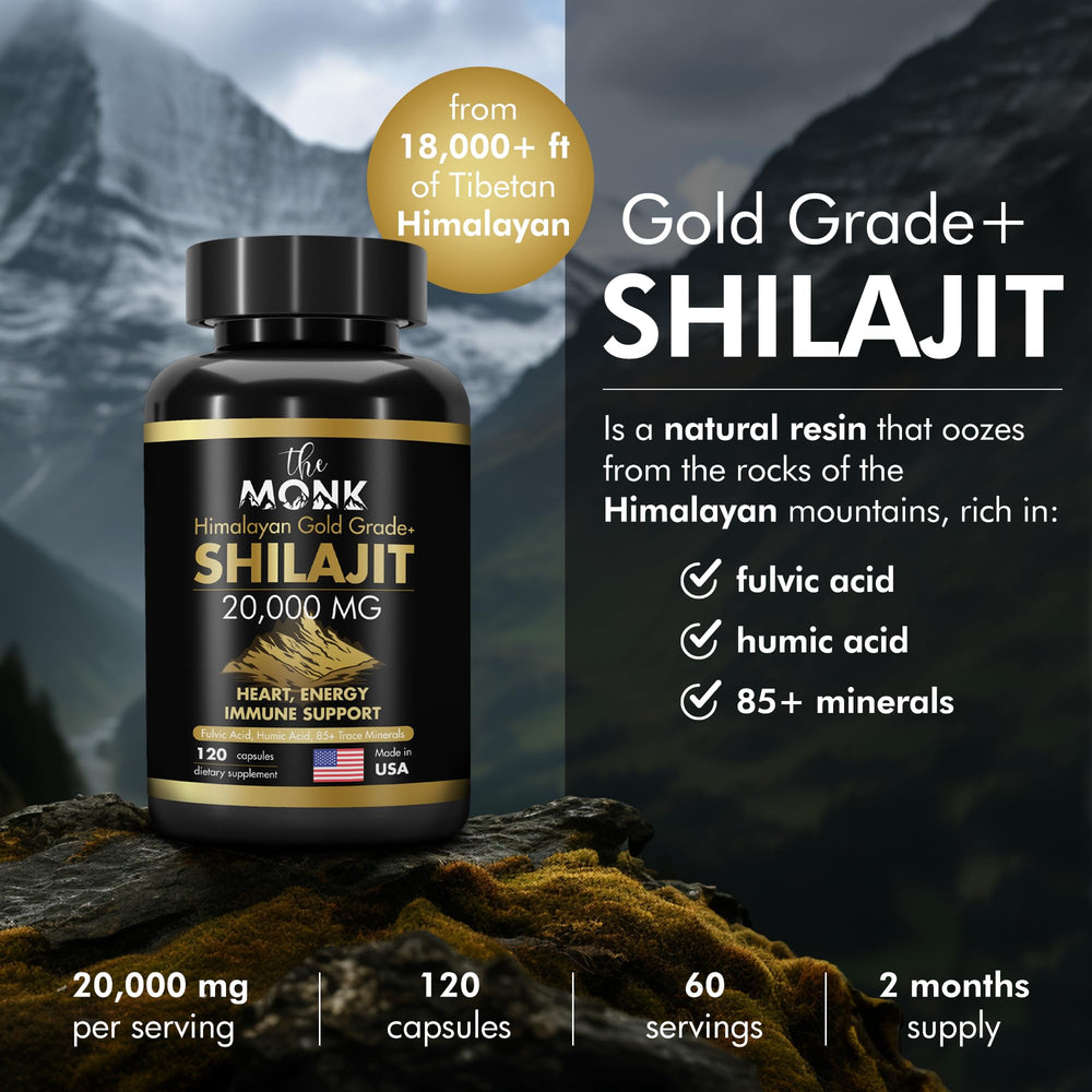 Shilajit with 85 minerals and fulvic/humic acids
