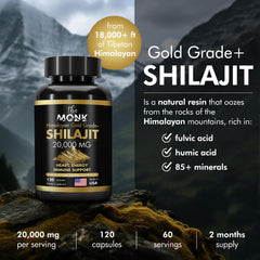 Shilajit with 85 minerals and fulvic/humic acids