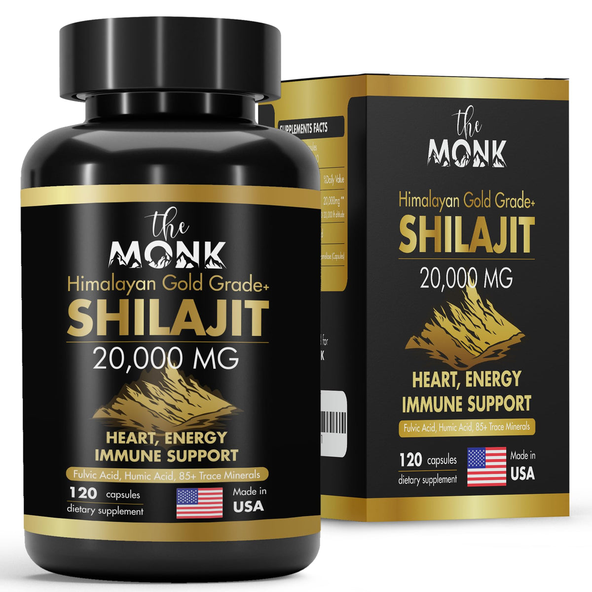 Organic Shilajit Gold Grade Plus bottle front