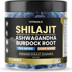 organic shilajit gummies blue razz main image