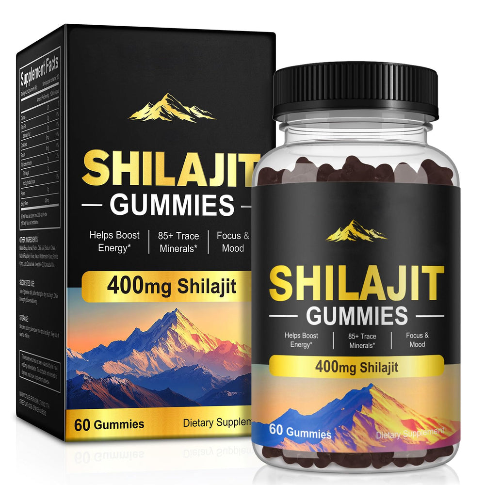 Organic Shilajit Resin Drops, 2 oz, with 85+ trace minerals for energy and immune support