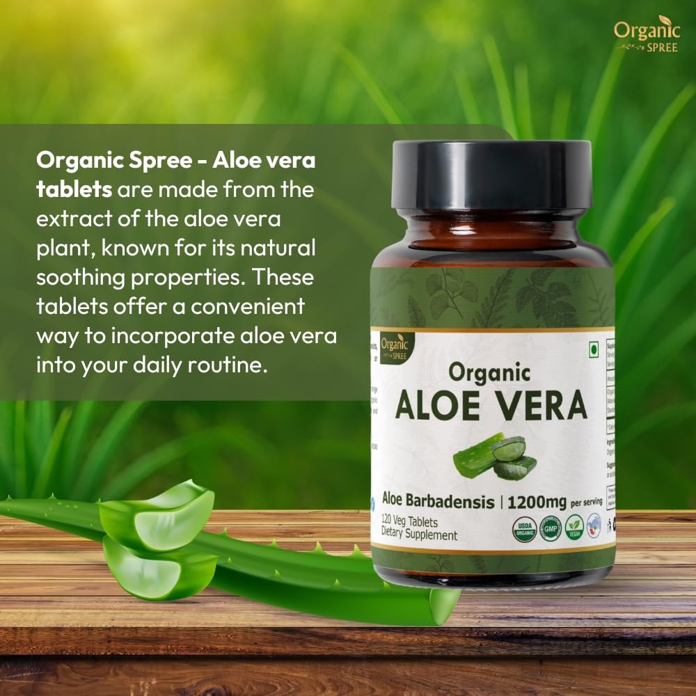 Packaging of Organic Spree Aloe Vera Tablets