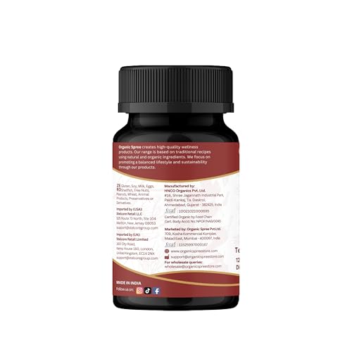 Organic Spree Arjuna 120 Tablets bottle side view