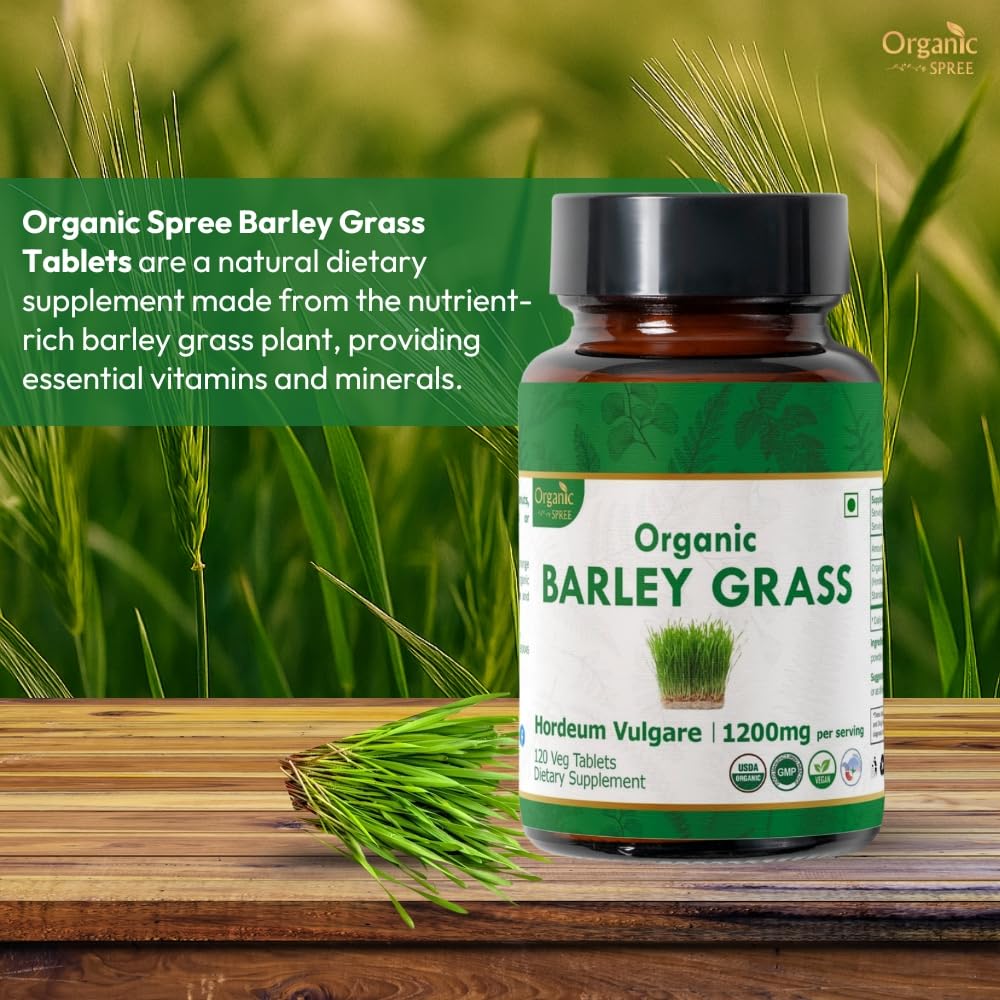 Nutrition facts for Organic Spree Barley Grass Tablets