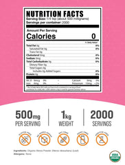 Organic Stevia Powder sweetener with 500 mg per serving