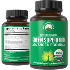 Organic Super Greens 150 Capsules packaging