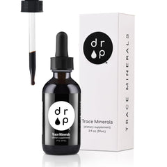 2 oz bottle of Organic Trace Minerals Electrolyte Drops with Fulvic Acid