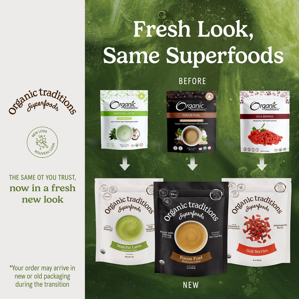 Packaging of Organic Traditions Amla Berry Powder 7oz (200g)