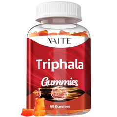 Organic Triphala Gummies bottle with label showing 60 gummies
