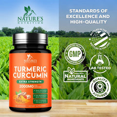 Organic turmeric with 95% curcuminoids label