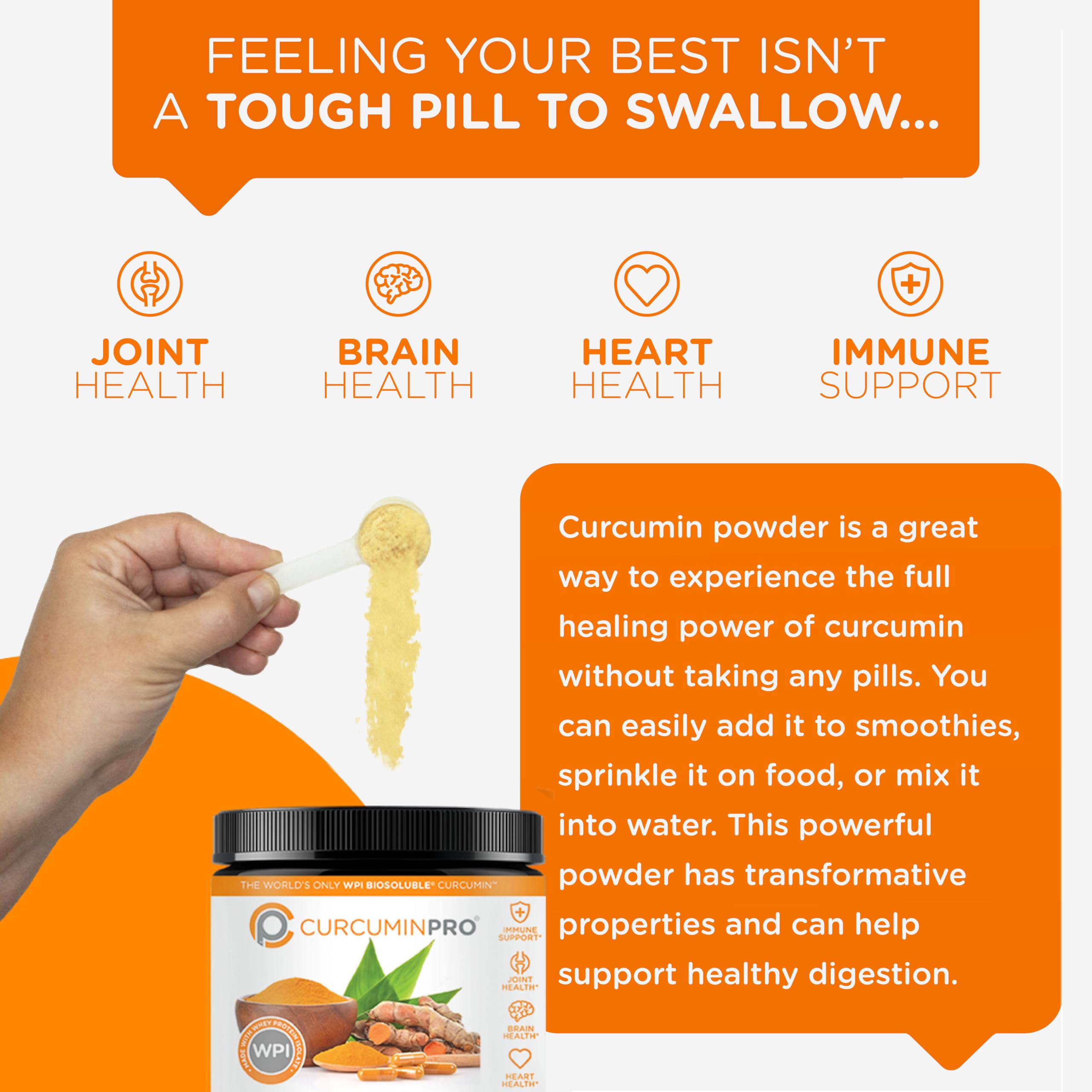 Organic turmeric curcumin supplement product image