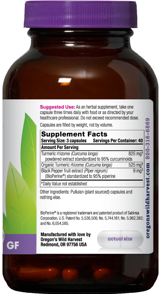 Organic turmeric with standardized curcuminoids