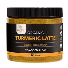 Front view of Organic Turmeric Latte Powder 1 lb bag