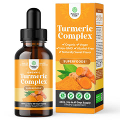 60ml organic turmeric liquid drops bottle with dropper