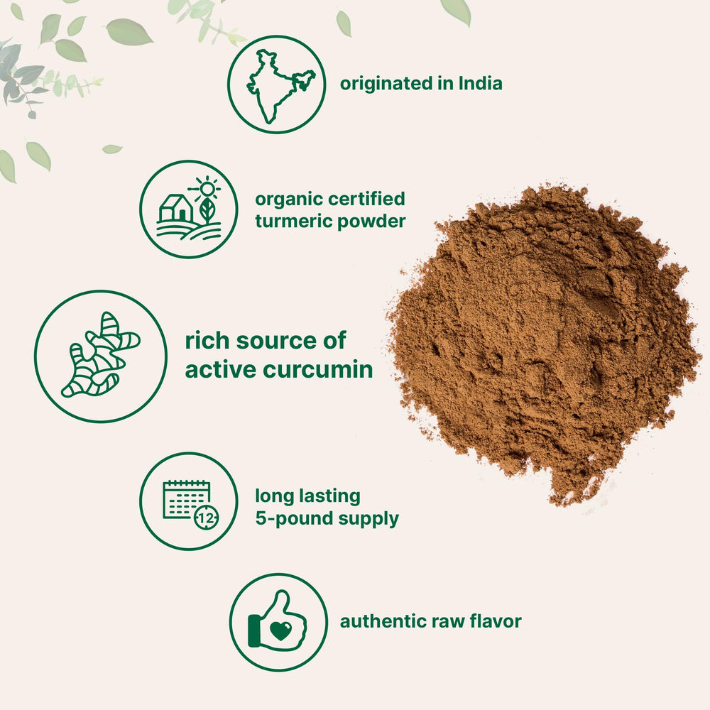 Close-up of turmeric powder texture