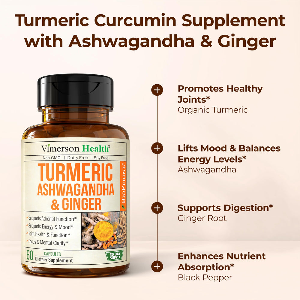 Illustration of organic turmeric powder and ginger root