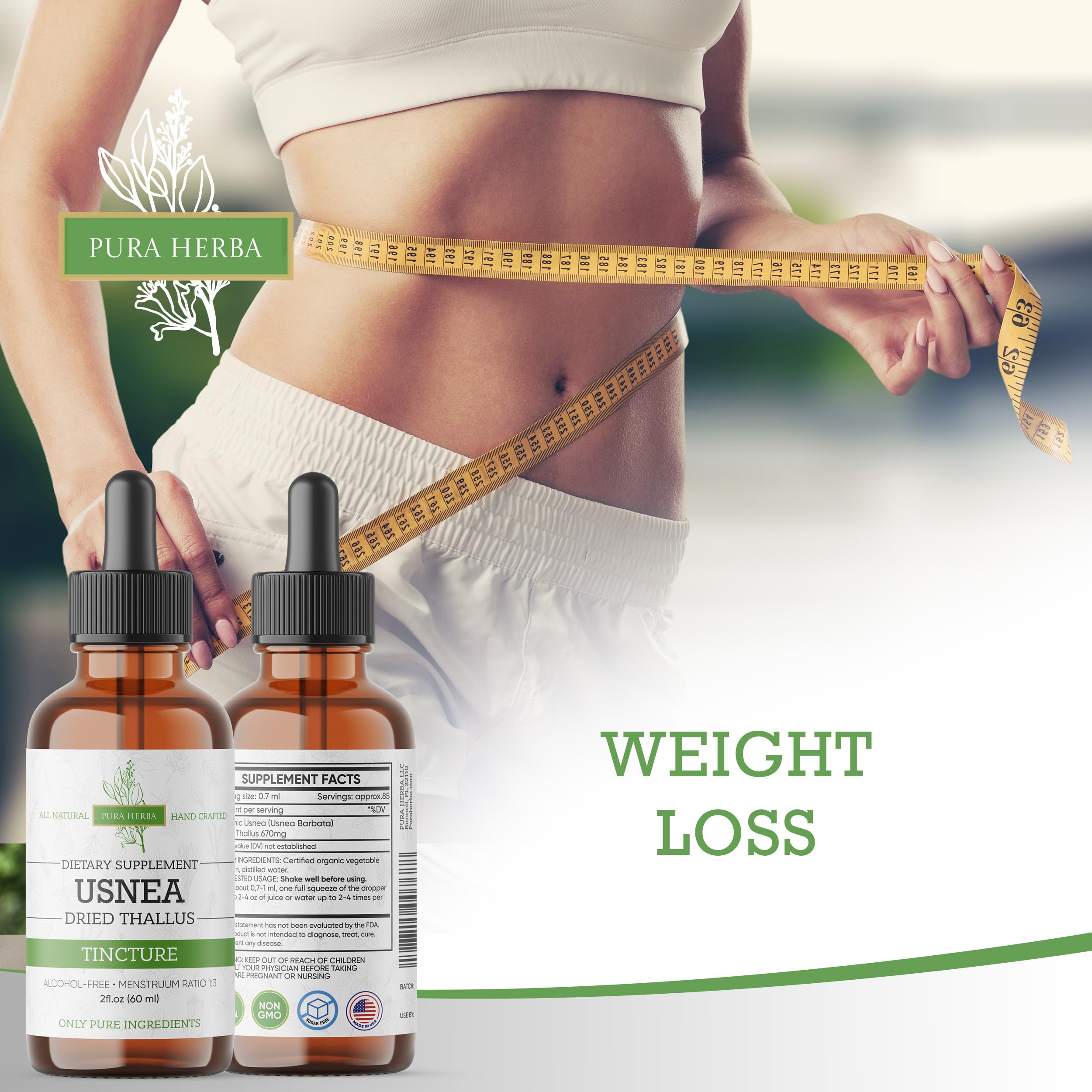 Close-up of organic Usnea herb for tincture