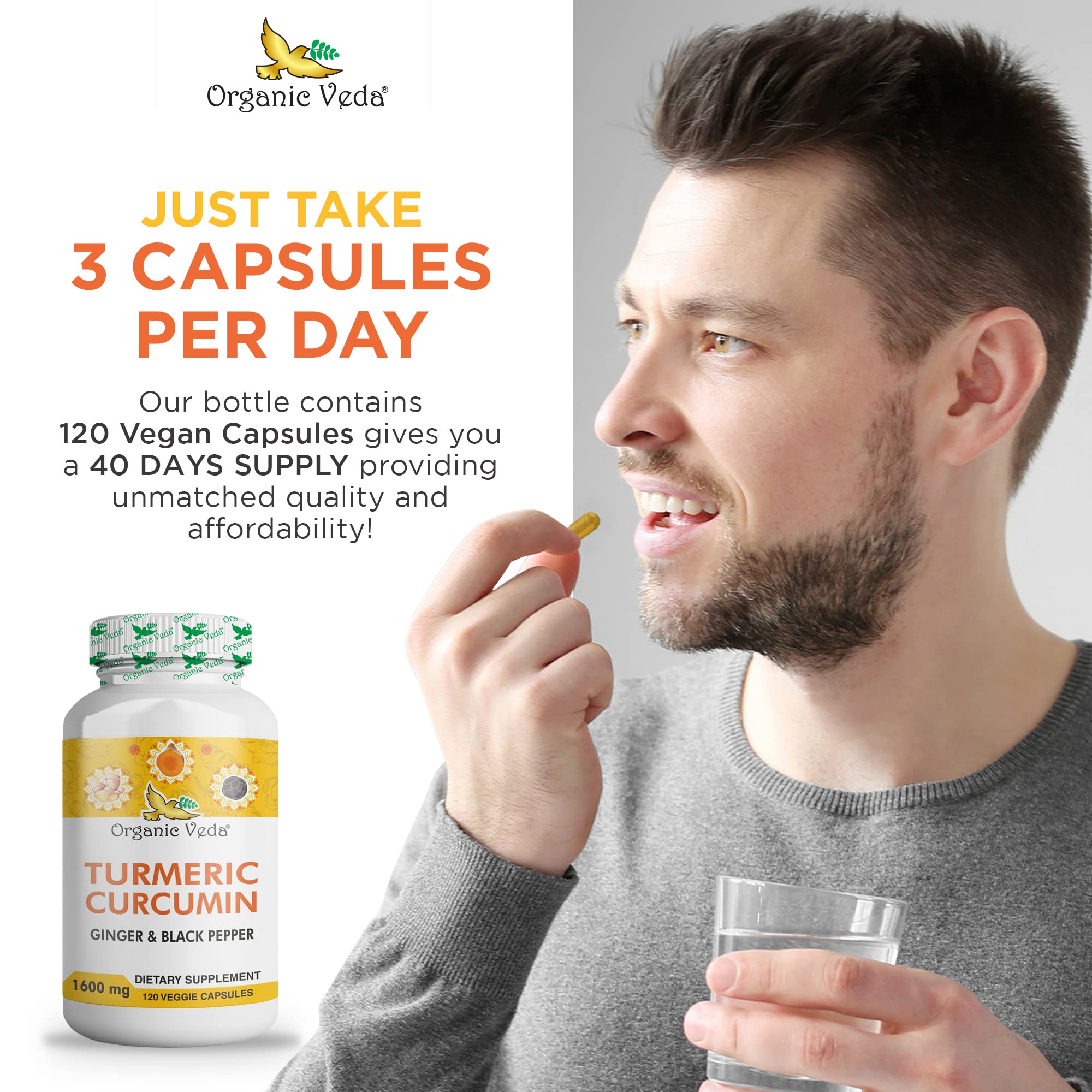 Open bottle with capsules visible inside