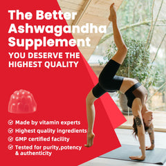 Organic vegan gluten-free Ashwagandha gummies packaging