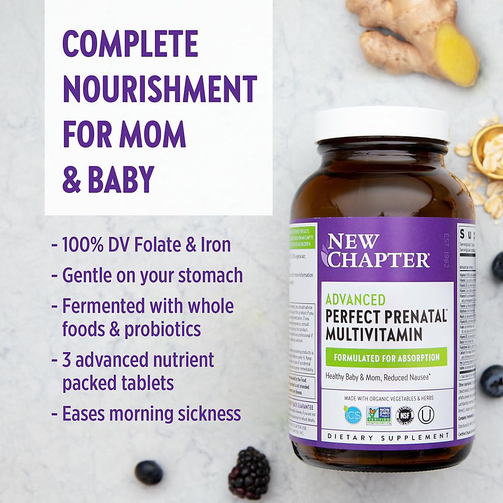 Organic vegetables and herbs included in prenatal vitamins