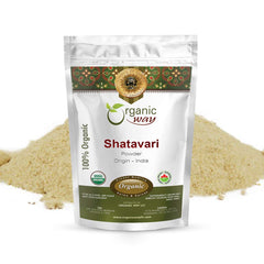 Organic Way Shatavari Powder 4oz resealable bag showing packaging