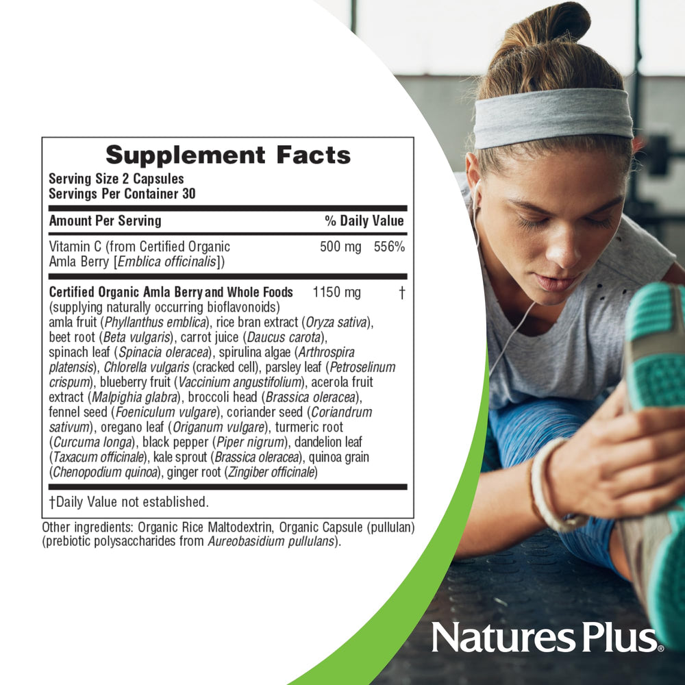 Organic whole-food extracts used in Source of Life Garden Vitamin C