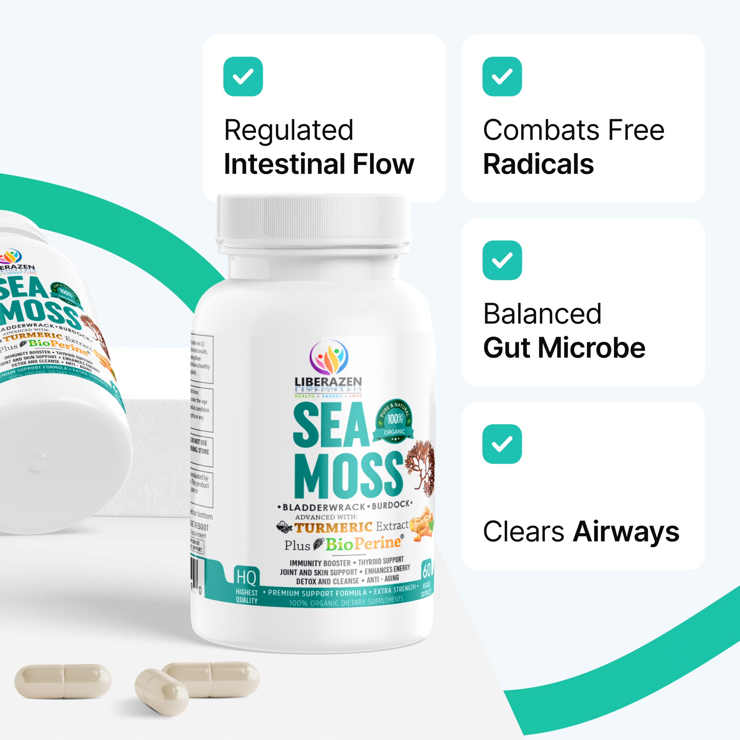 Organic wildcrafted sea moss ingredients