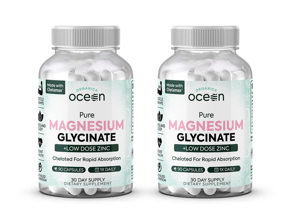 Organics Ocean Magnesium Glycinate with Zinc bottle front