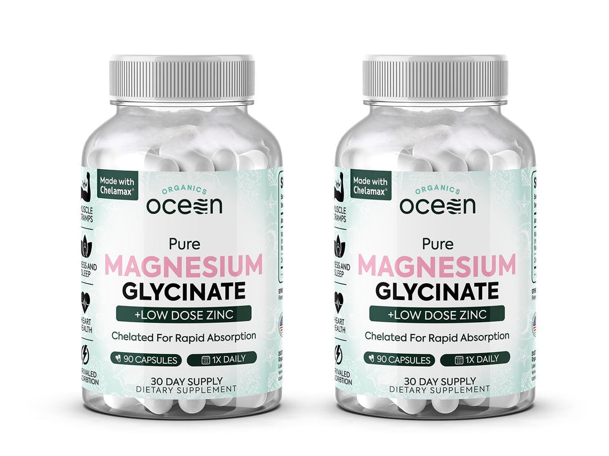 Organics Ocean Magnesium Glycinate with Zinc bottle front