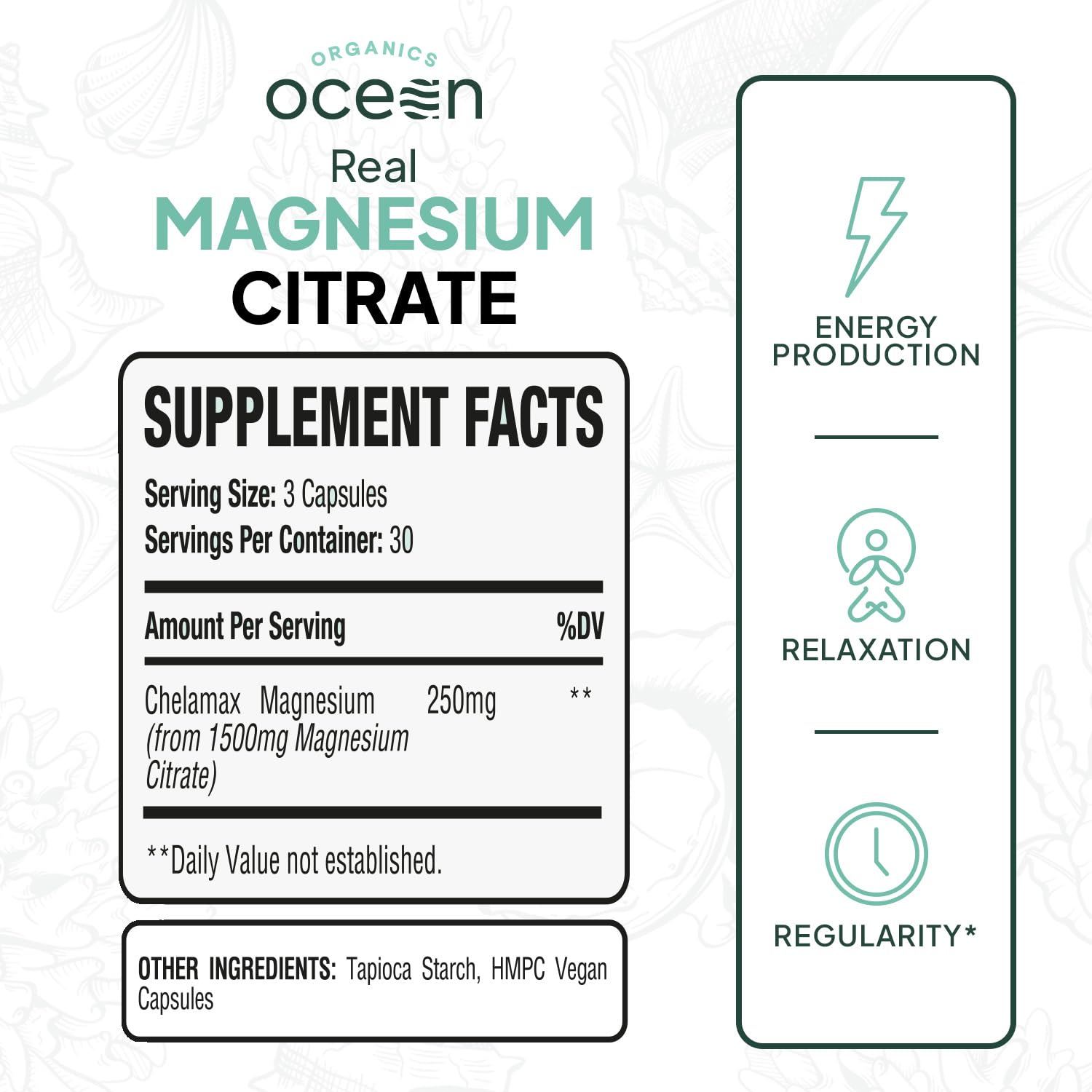 Organics Ocean Real Magnesium Citrate packaging