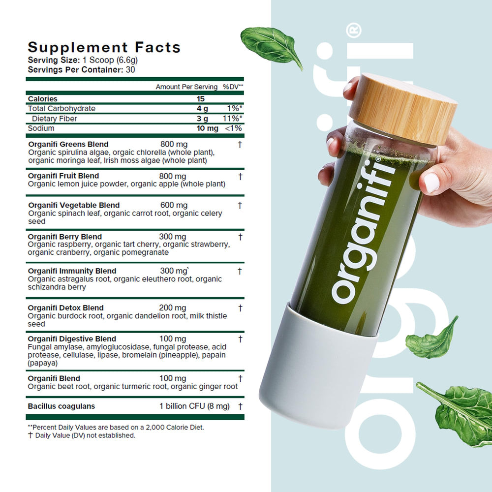 Scoop of Organifi Daily Greens powder