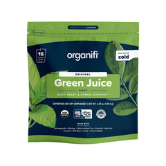 Hero image of Organifi GO Packs Green Juice travel box with 15 sachets