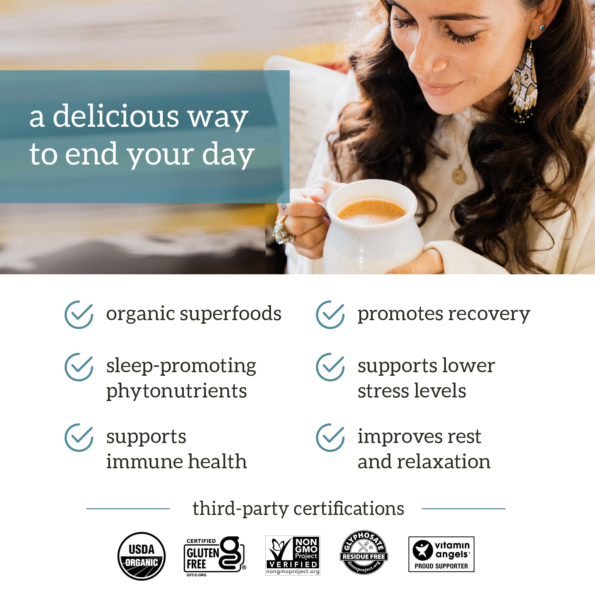 Coconut milk with MCTs, magnesium chloride, and cinnamon in Organifi Gold