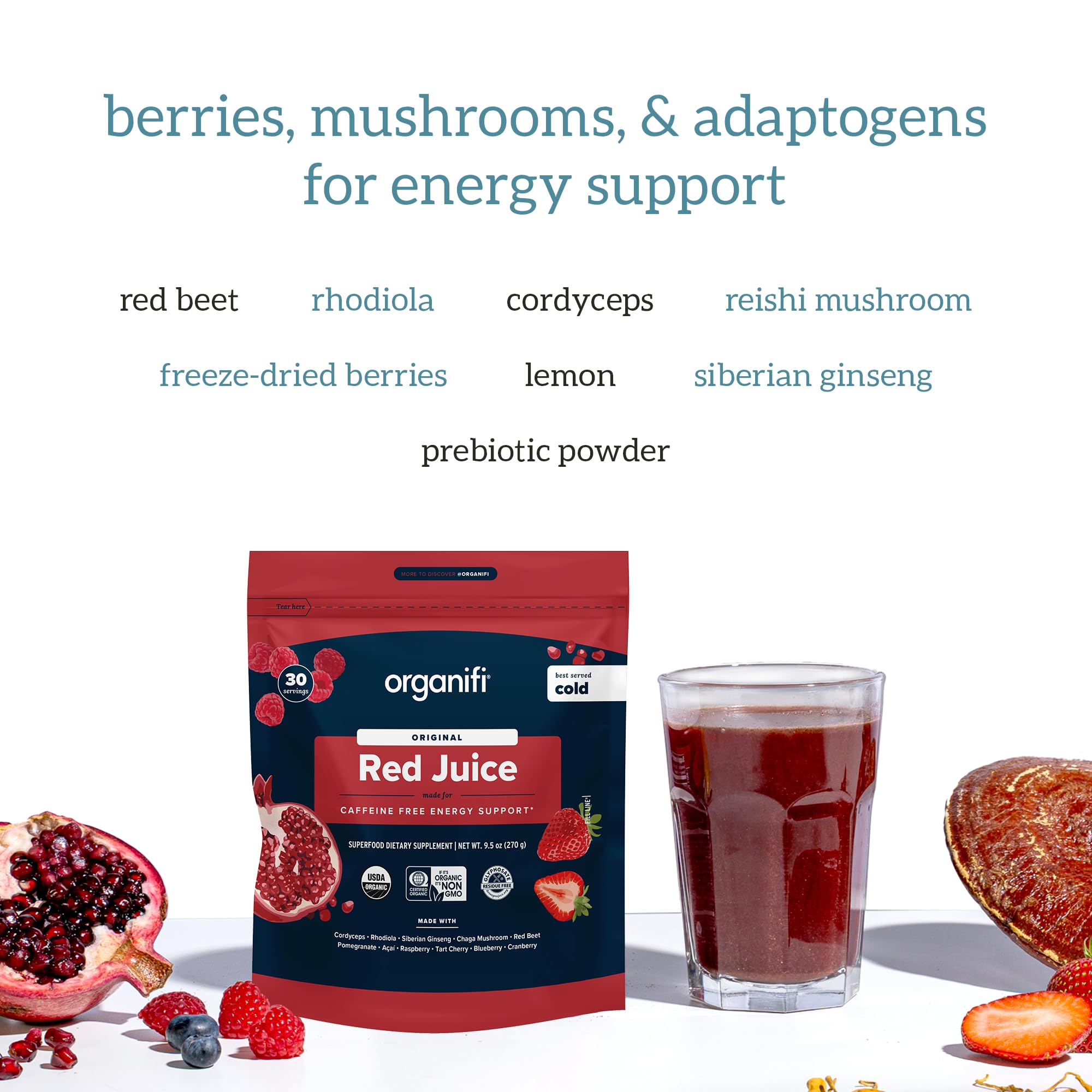 Organifi Green and Red Juice bundle packaging underscores daily nutrition routine