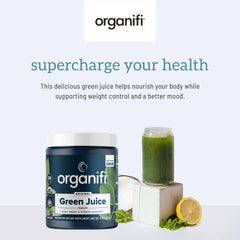 Prepared Organifi Green Juice in a glass