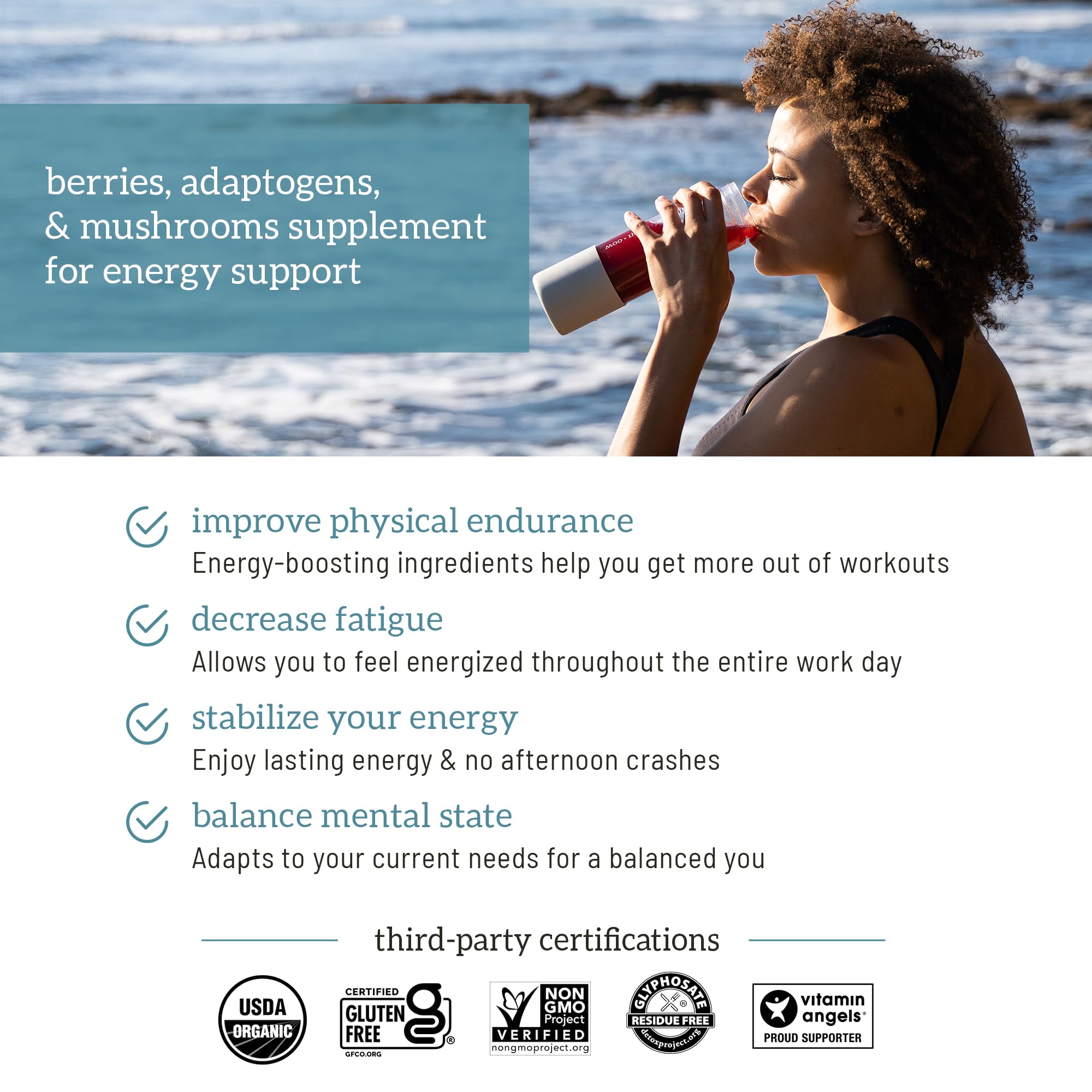 Organifi Red Juice immune-support blend with lemon and mushrooms