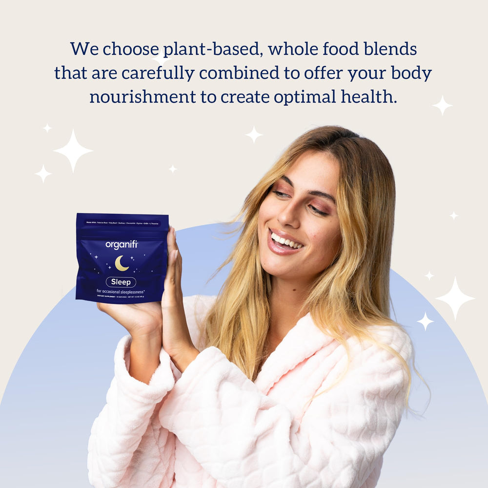 Ready-to-drink glass of Organifi Sleep