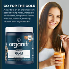 Serving scoop of Organifi Gold powder