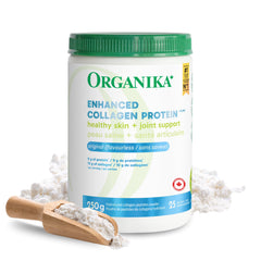 Packaging front of ORGANIKA Collagen Enhanced 250 g