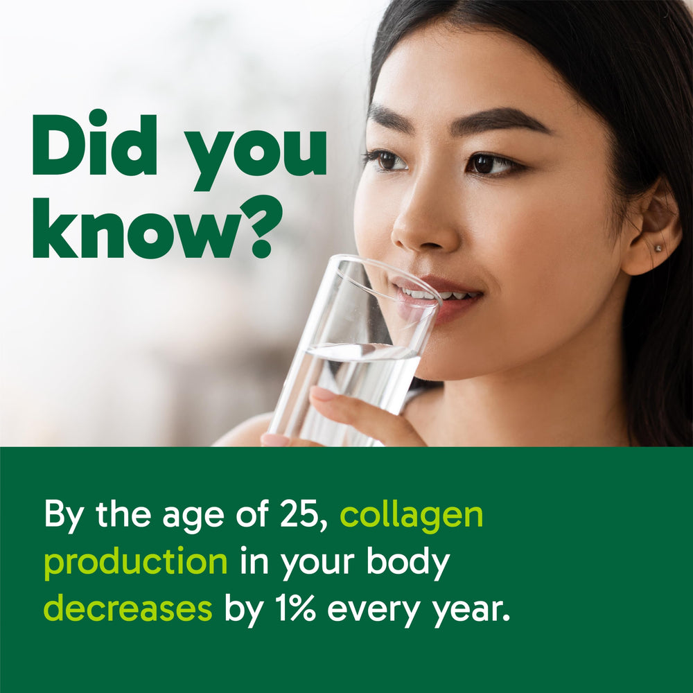 Nutritional information panel for ORGANIKA Collagen Enhanced 250 g