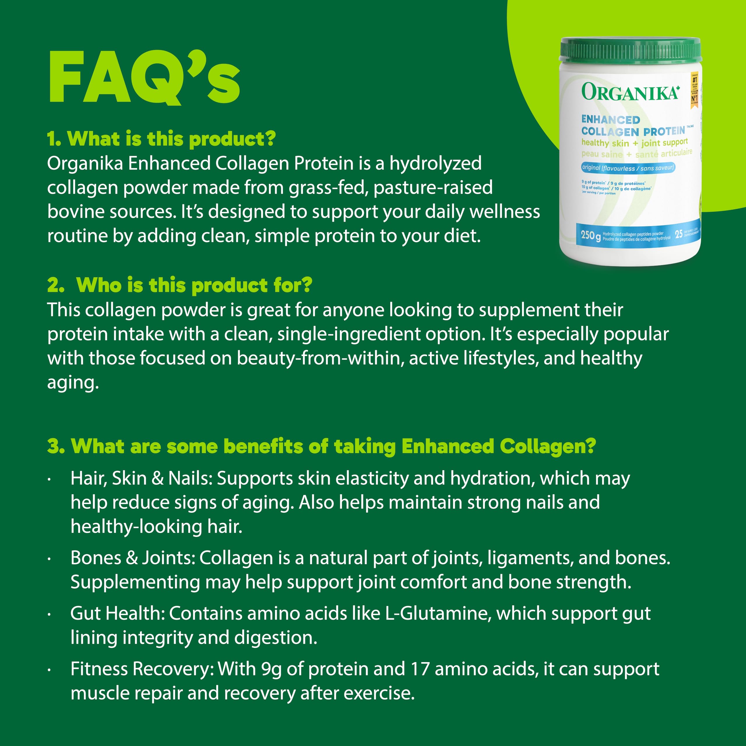 Highlights of collagen peptides and ingredients