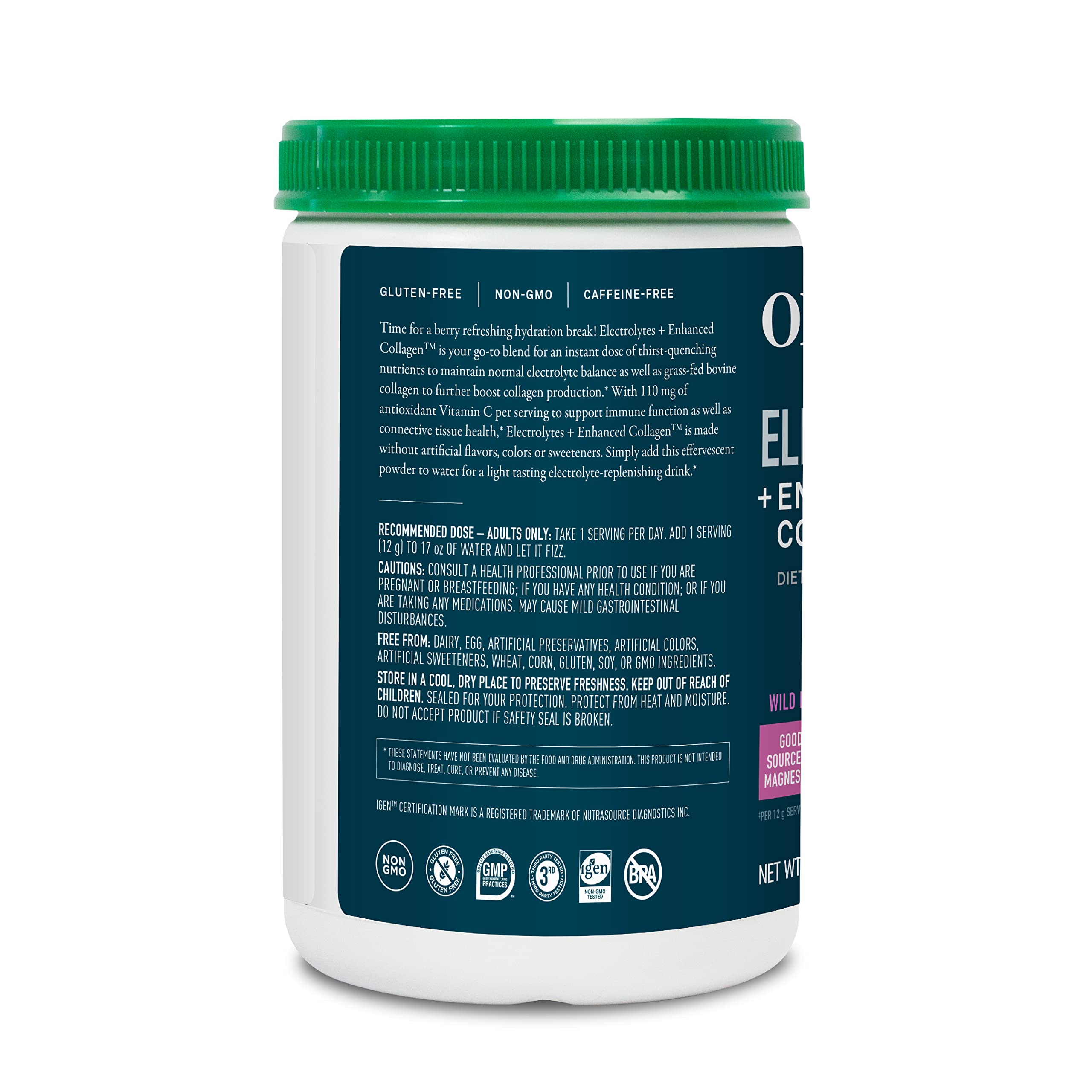 Scooper with Wild Berry electrolyte-collagen powder