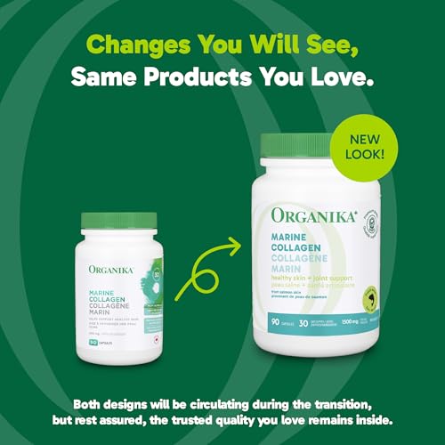 Organika Salmon Collagen bottle label close-up